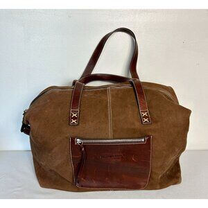 Vintage Pendleton Canvas Leather Weekender Duffle Bag in Brown